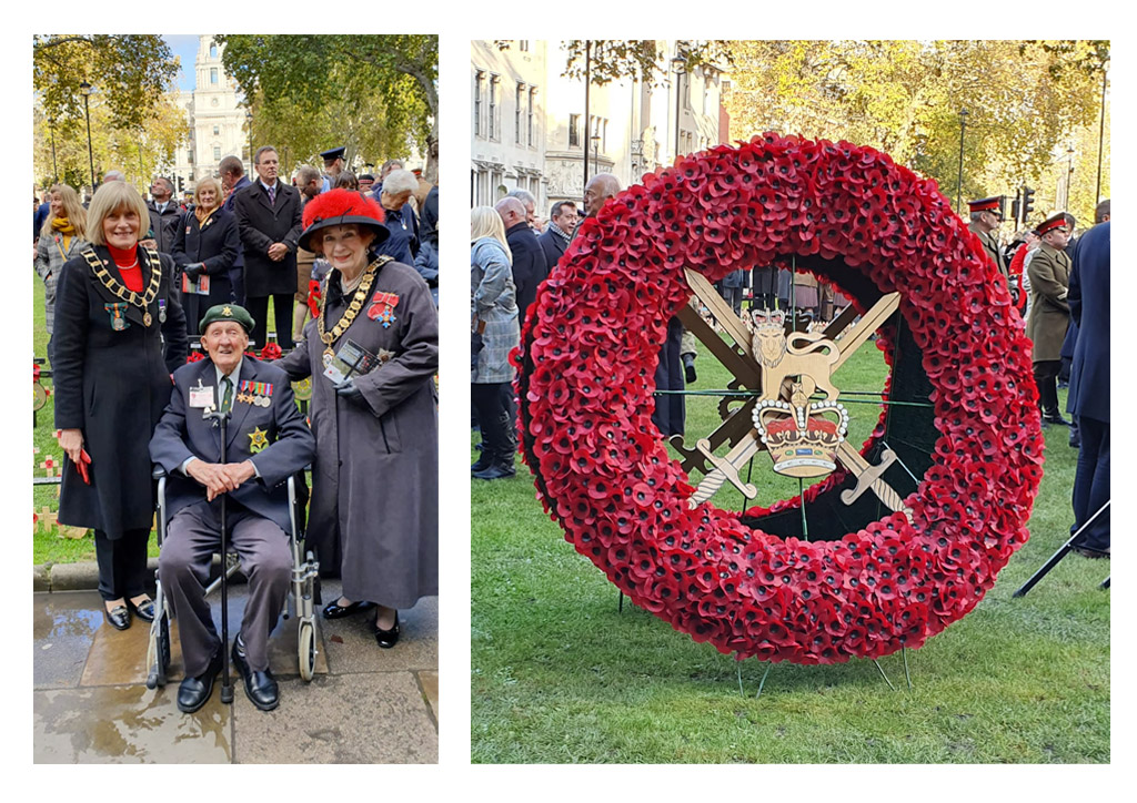 Ron and remembrance wreath